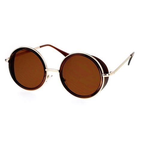 brown clolor lense round sunglasses|Brown Round Sunglasses .